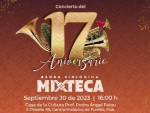 Con concierto, Banda Sinfónica Mixteca festejará 17 aniversario: Cultura