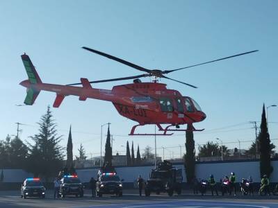 A días de dejar el cargo ERP presenta “Arcángel”, un helicóptero para seguridad
