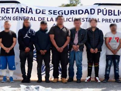 Nueve detenidos de un grupo delictivo en Cuautlancingo