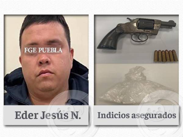 Vinculado a proceso detenido en Huauchinango por posesión de droga y arma de fuego