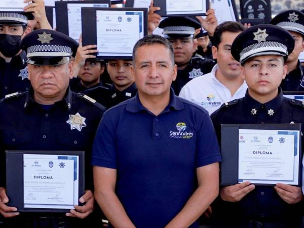 Con equipamiento y capacitación, fortalece ayuntamiento de San Andrés Cholula a la secretaría de seguridad pública municipal