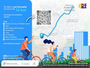 Organiza Secretaría de Cultura rodada “En bici a La Carmela”