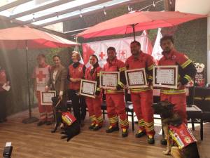 Reconocen a socorristas y binomios caninos de Cruz Roja Mexicana por rescates en sismo de Turquía