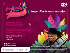 En “La Carmela”, Cultura desarrollará programa “Los Carnavales de Puebla”