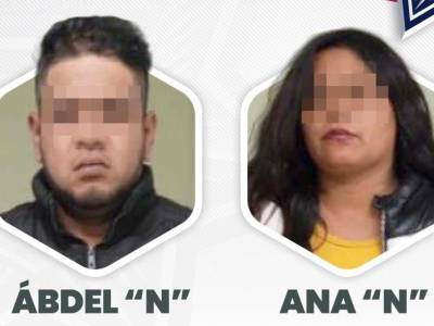 Detiene SSC a una pareja por su probable participación en el delito de robo a negocio con violencia