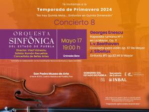 Compartirá Sinfónica de Puebla escenario con director internacional y violinista mexicano