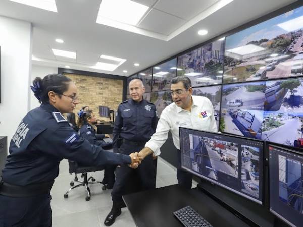 Puebla, con el sistema de videovigilancia más amplio de su historia: Sergio Salomón 