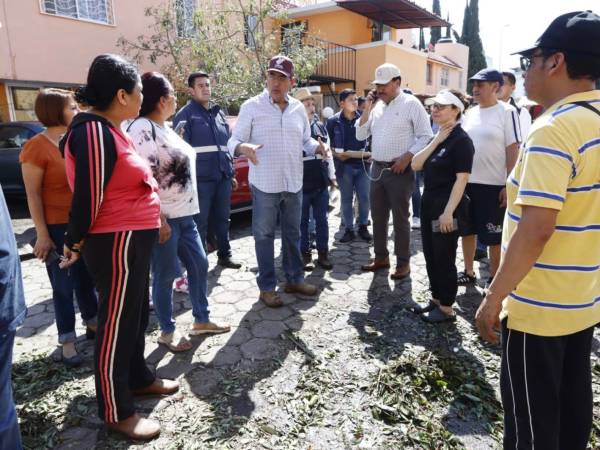 Recorre Sergio Salomón  zonas afectas por lluvias en la capital 