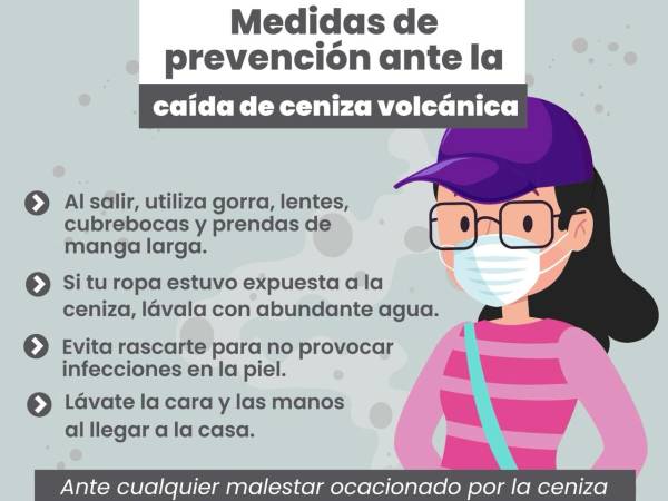 Emite Salud recomendaciones para evitar enfermedades por caída de ceniza