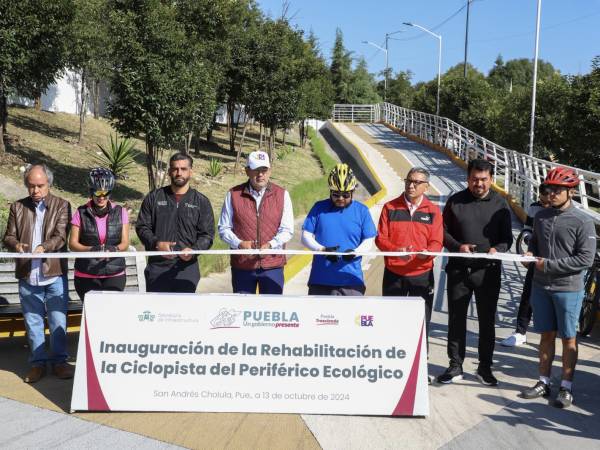 Inauguran rehabilitación de la ciclopista del Periférico Ecológico