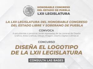 Emite Congreso del Estado convocatoria para diseñar logotipo de la LXII Legislatura