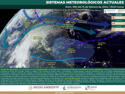 Ocasionará frente frío en Puebla descenso de temperatura, vientos y precipitaciones: SEGOB