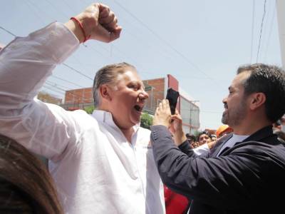 Fer Morales recibe  y apoya a Jorge Máynez en su visita a Puebla