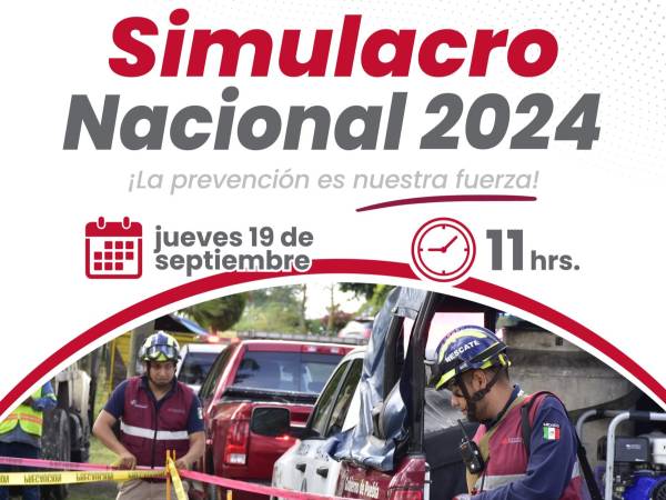 Invita Gobierno del Estado a sumarse al “Simulacro Nacional 2024”