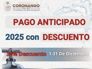 Presenta Coronango promoción por pago anticipado del predial 2025