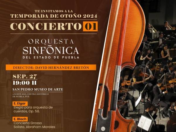 Alista Cultura conciertos de otoño de la Orquesta Sinfónica de Puebla