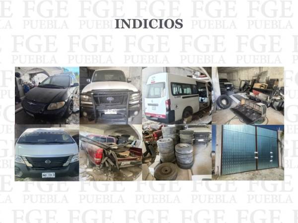 En Chiautzingo la FGE aseguró vehículos robados y autopartes