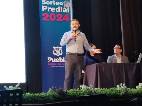 Reparte 2.2 mdp Sorteo Predial entre 15 ganadores en Puebla