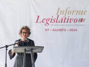 Rinde Rosalinda Toledo su informe de actividades legislativas