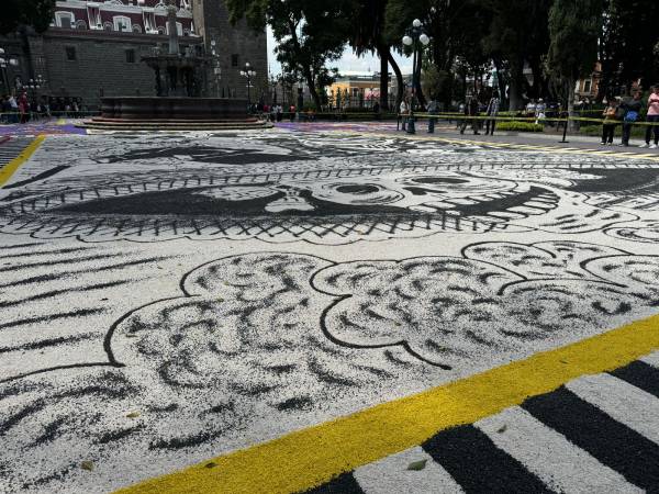 Puebla de fiesta, inauguran Tapete Monumental y “El Sendero al Mictlán”