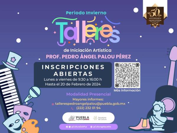 Abre gobierno estatal inscripciones a talleres de artes para niñas, niños y jóvenes