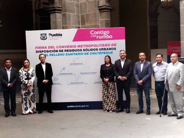 Firman convenio municipios afectados por clausura de relleno sanitario de Calpan