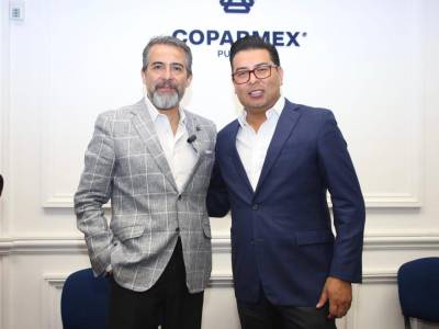 Se compromete Néstor Camarillo con la Coparmex a impulsar el desarrollo de Puebla 