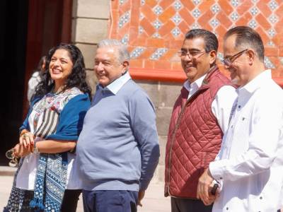 En Puebla, AMLO entrega obras del patrimonio cultural