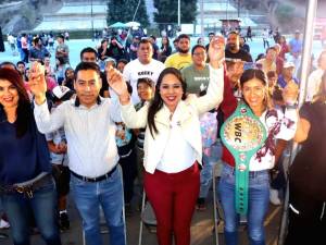 Tonantzin Fernández, comprometida con el deporte en San Pedro Cholula