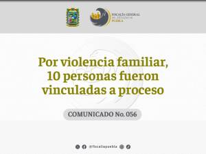 Por violencia familiar, 10 personas fueron vinculadas a proceso