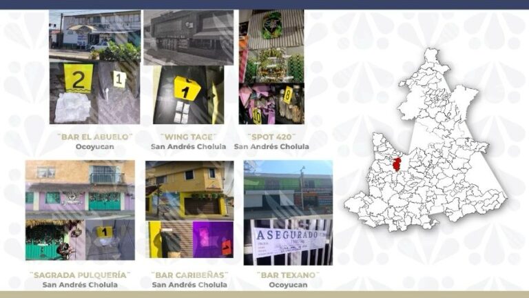 Aseguran 6 bares donde se halló droga en operativo interinstitucional coordinado por la FGE