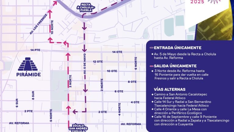 Implementa policía de San Andrés Cholula operativo de seguridad ante Festival Equinoccio 2025