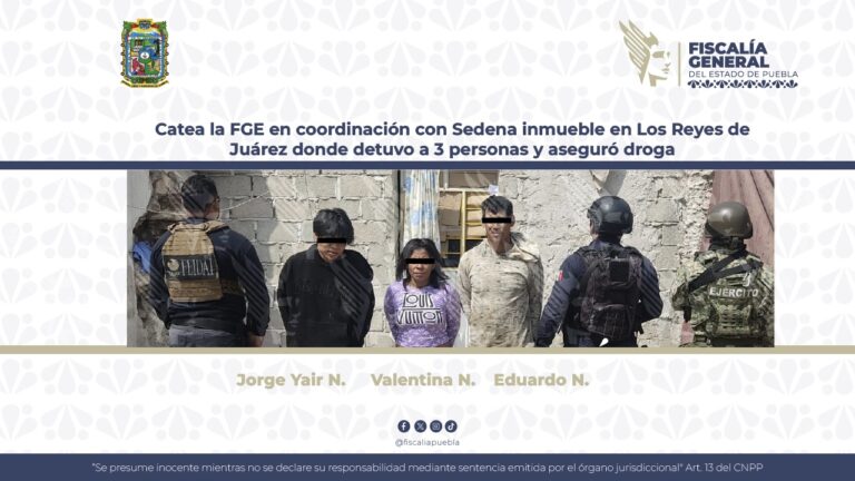 Catea FGE y SEDENA inmueble en Los Reyes de Juárez