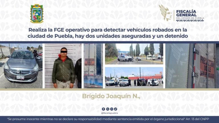 Realiza la FGE operativo para detectar vehículos robados, hay dos unidades aseguradas y un detenido