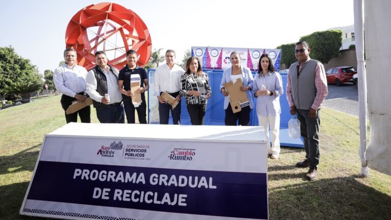 Presentan programa gradual de reciclaje en San Andrés Cholula