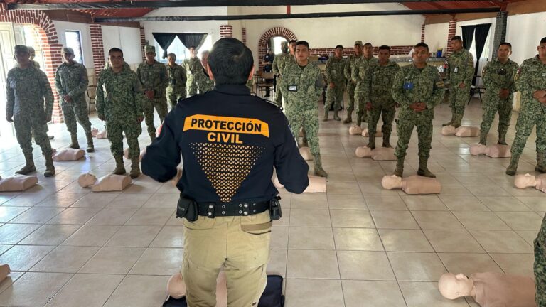 Protección Civil Municipal capacita a personal de la XXV Zona Militar, en protocolo de actuación de emergencias