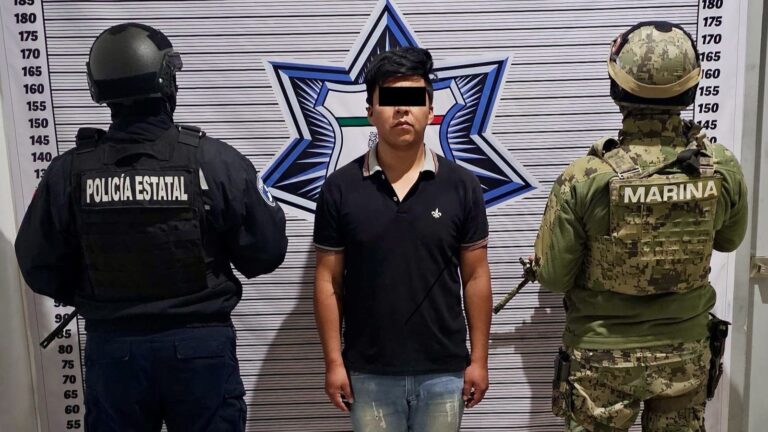 Detienen SSP y SEMAR a hombre en posesión de posible cristal