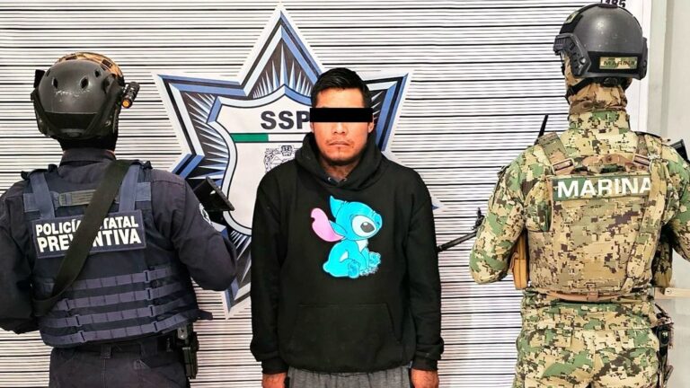 Detienen SSP y SEMAR a presunto extorsionador de comerciantes de la Central de Abasto