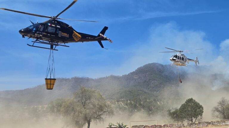 Personal de diferentes instancias trabajan en liquidación de 4 incendios activos en Puebla