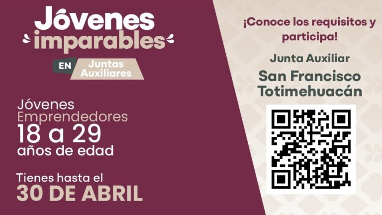 “Jóvenes Imparables llega a San Francisco Totimehuacán para detonar el talento emprendedor”