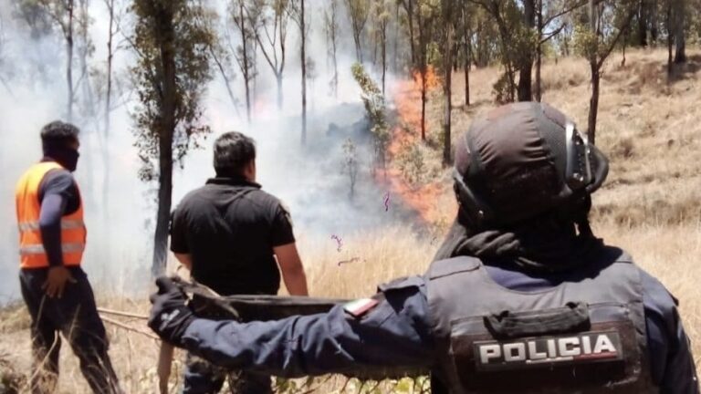 Policía y Bomberos de Cholula sofocan más de 20 incendios en el cerro zapotecas