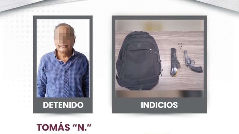 Detiene SSC a dos hombres por portación de arma de fuego