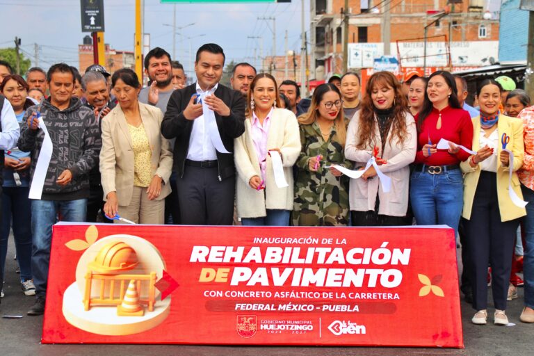 En siete meses de gobierno, Roberto Solís entrega la cuarta carretera rehabilitada en Huejotzingo