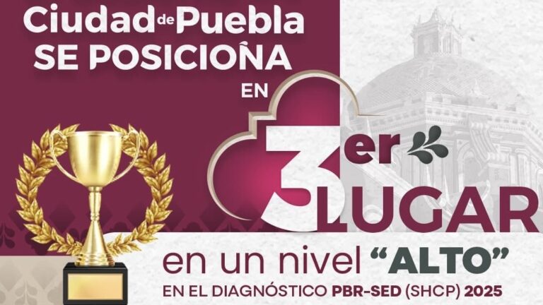 Puebla capital obtiene primeros lugares nacionales en diagnóstico de la SHCP 2025