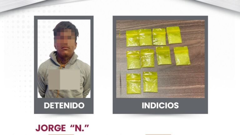 En distintas acciones, Policías de la Ciudad detuvieron a un hombre y a una mujer en posesión de enervantes