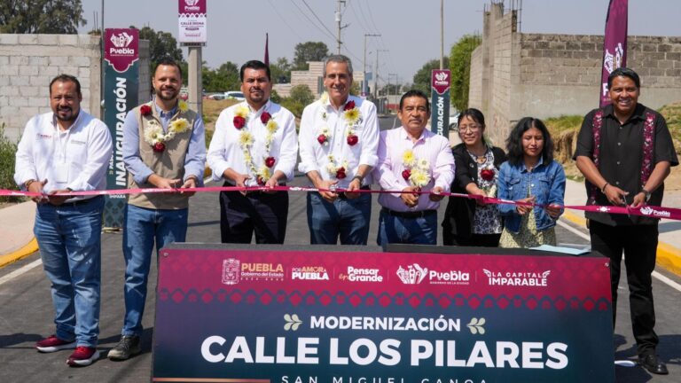 Inaugura Pepe Chedraui modernización de calle Los Pilares en San Miguel Canoa