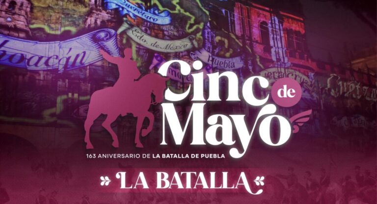 Conmemora Gobierno de la Ciudad la Batalla de Puebla con video mapping