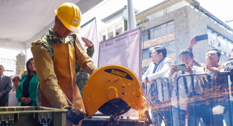 Con desarme voluntario, Gobierno federal y estatal impulsan construcción de la paz