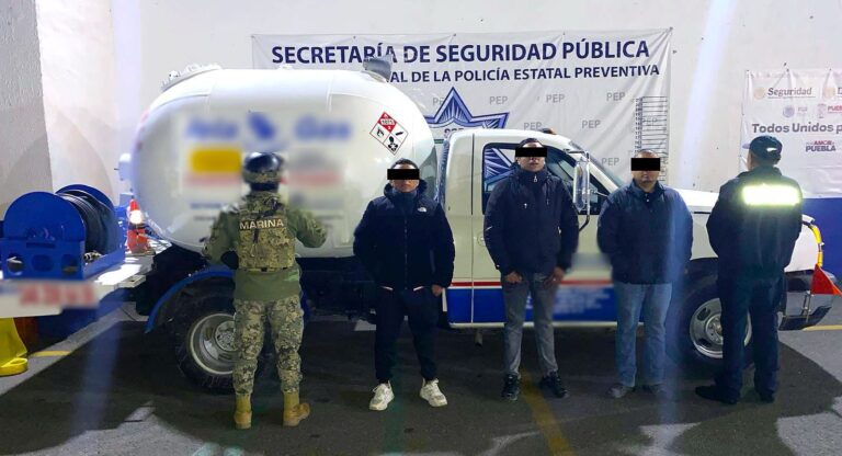 Detienen SSP y Marina a tres presuntos ladrones de combustible