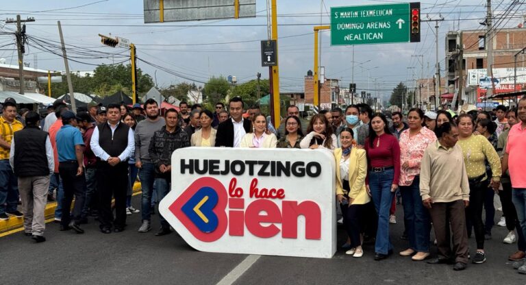 Avanza rescate carretero en Huejotzingo, inauguran rehabilitación de la federal México-Puebla